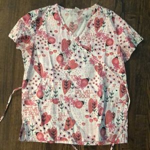 Heart scrub top